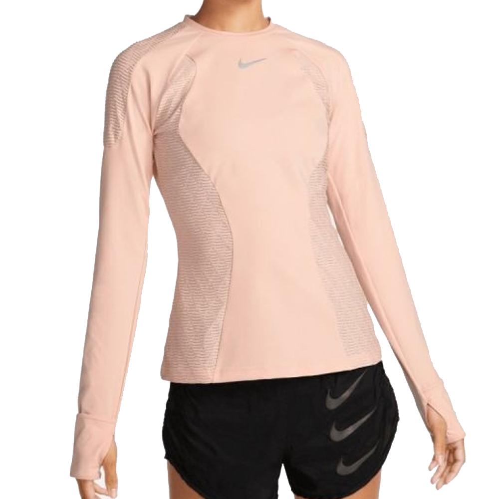 Nike T-shirt Manches Longues Rose Femme Nike Dfadv