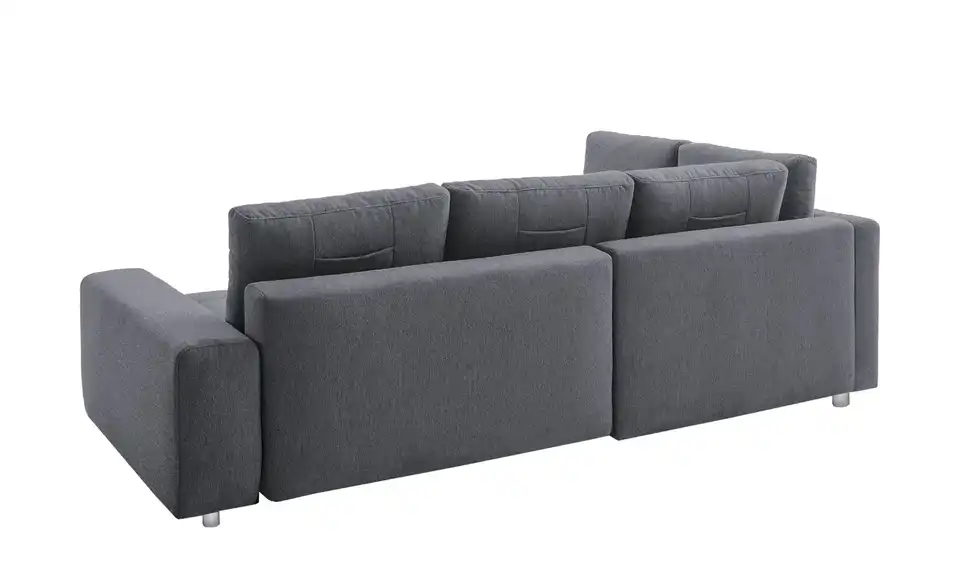 Ecksofa Arissa de Luxe Anthrazit links Webstoff