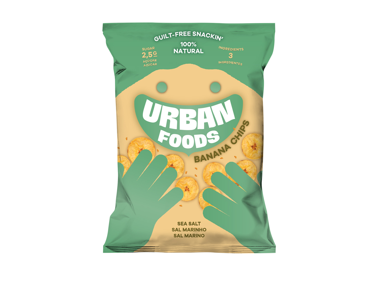 APERITIVO URBAN FOODS BANANA CHIPS 35G
