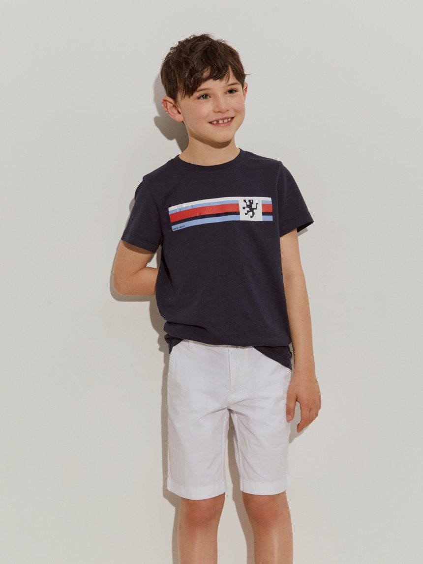 T-shirt de algodão com estampado