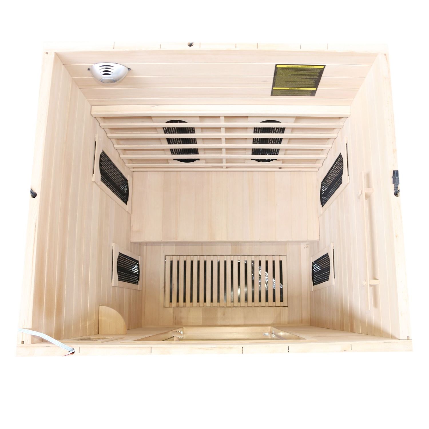 Dewello® Infrarotkabine Infrarotsauna LAVAL PLUS 135cm x 105cm inkl. 7 Keramikstrahler, Bodenstrahler, Radio, Farblicht