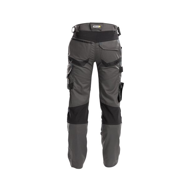 Dassy ® Dynax arbejdsbukser med stretch og knælommer grå/sort