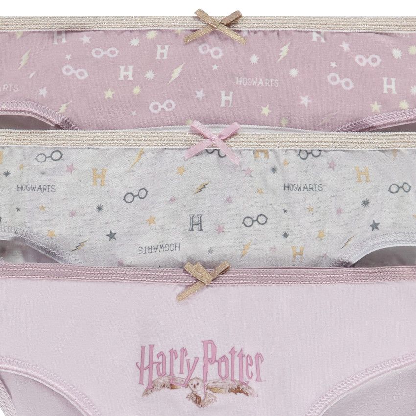 Lot de 3 culottes en jersey Harry Potter pour fille - Rose