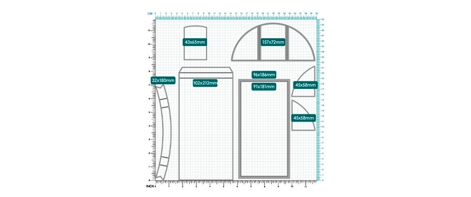 Stanzschablone Shadowbox Essentials 212x142x1 mm, 1 StückStanzformen