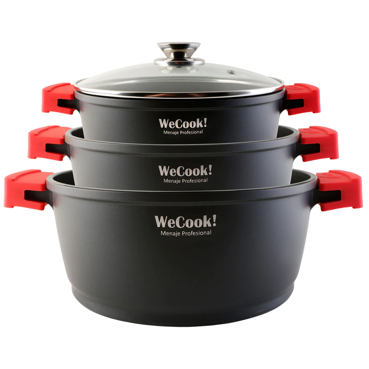 Batterie de Cuisine à Induction 6 Pièces en Fonte d'Aluminium Antiadhé