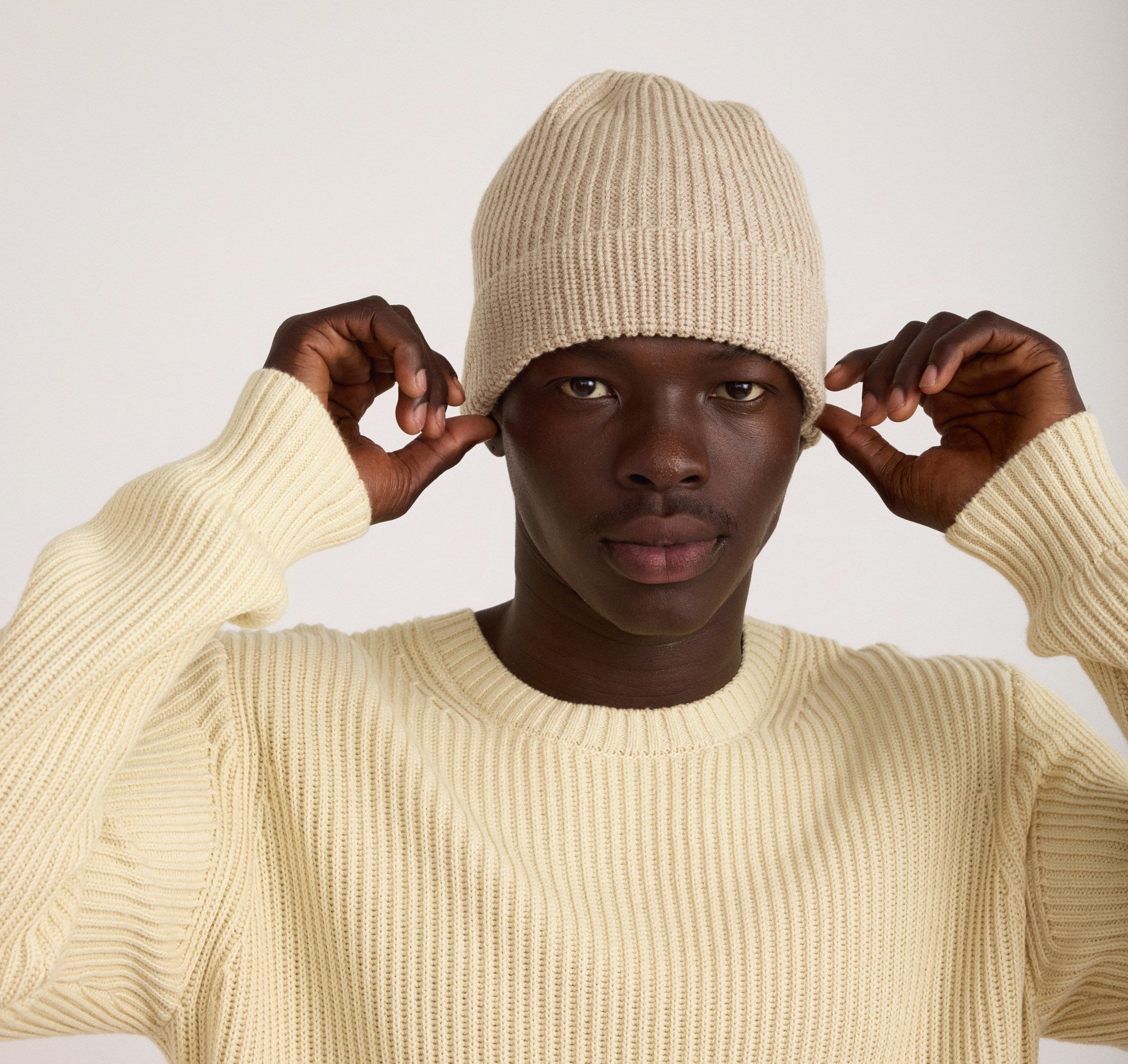 COTTON<br>Soft Knit Fluffy Beanie