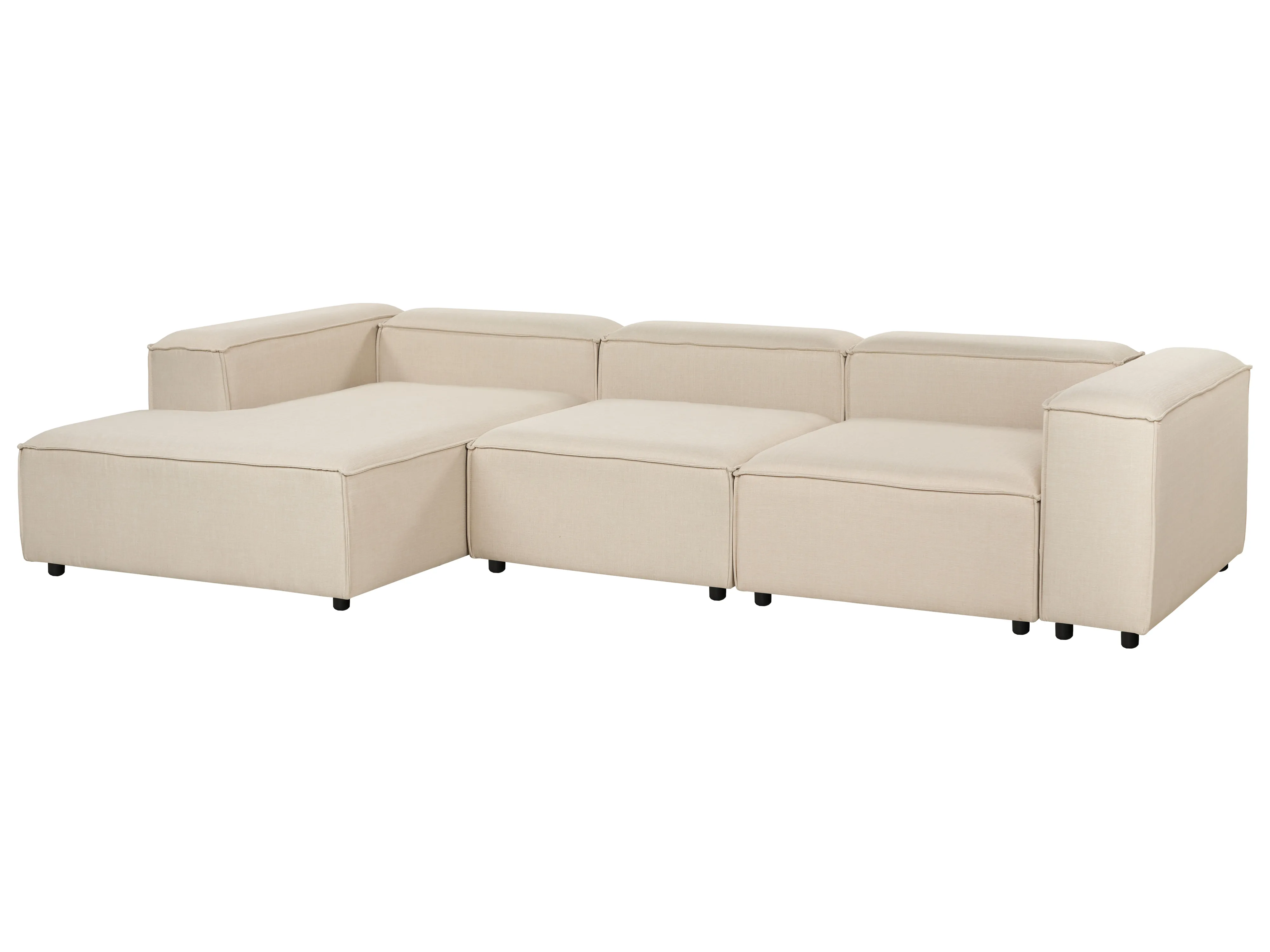 Modulaire hoekbank 4-zits ARDAL Stof Beige rechtszijdig