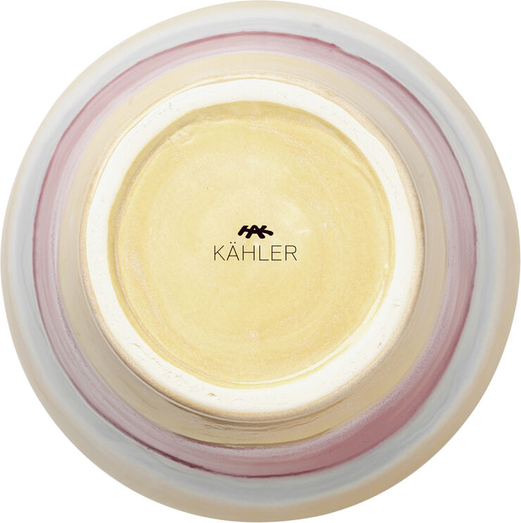 Kähler Poppery Vase med æble H32 cm pink/mint/gul Lyserød