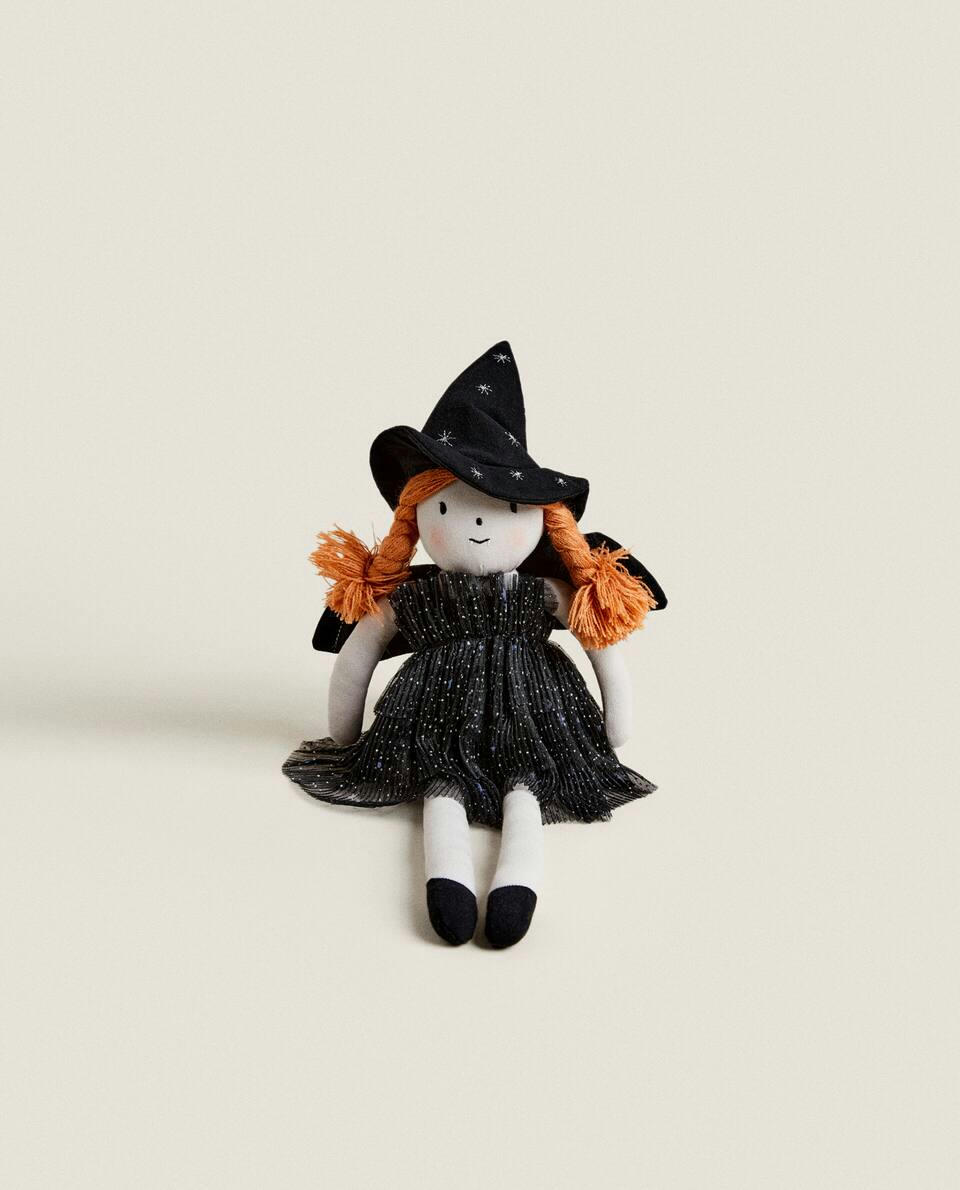 BRINQUEDO DE PELÚCIA DE BRUXA DE HALLOWEEN PARA CRIANÇAS