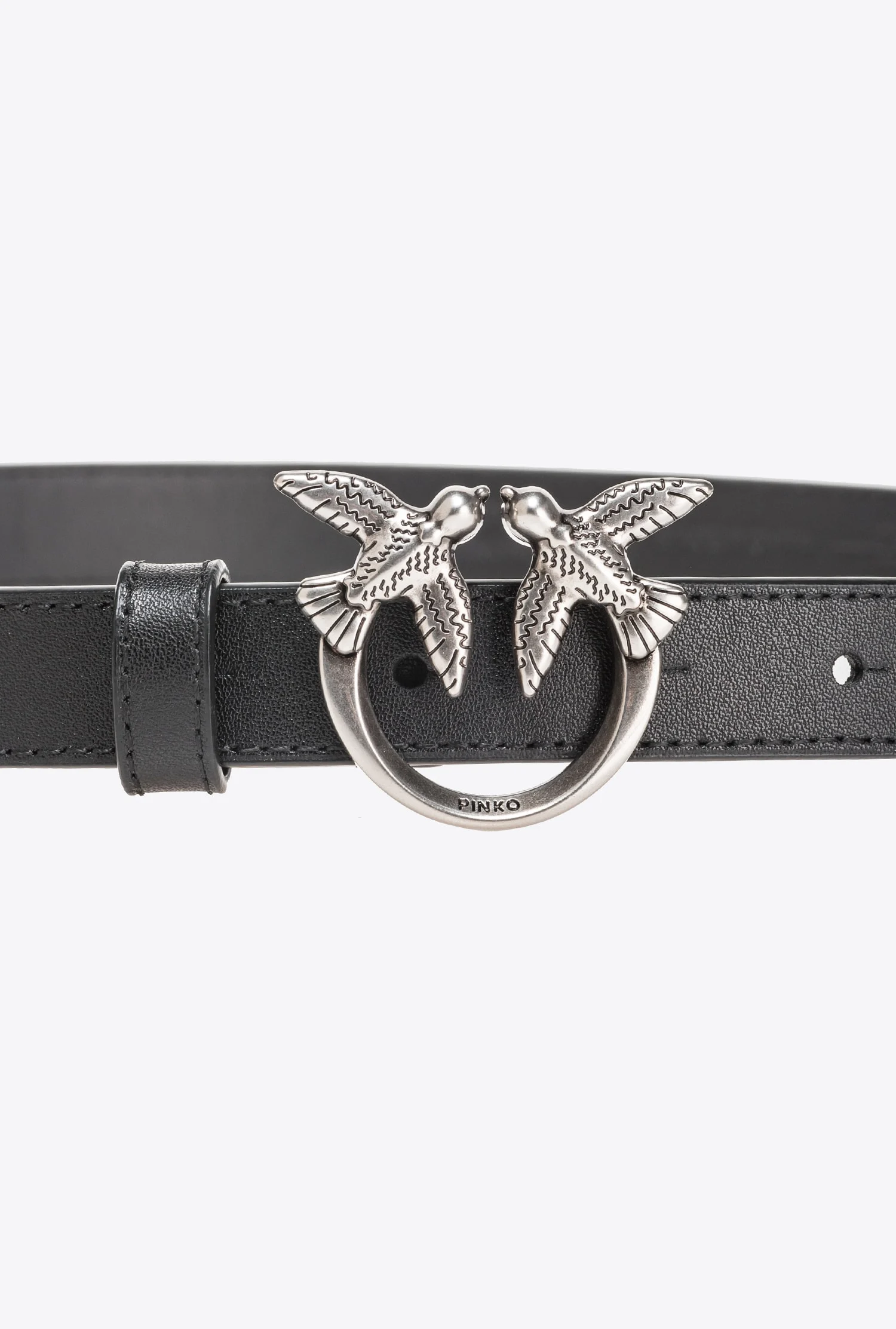 Fine ceinture love birds | Noir