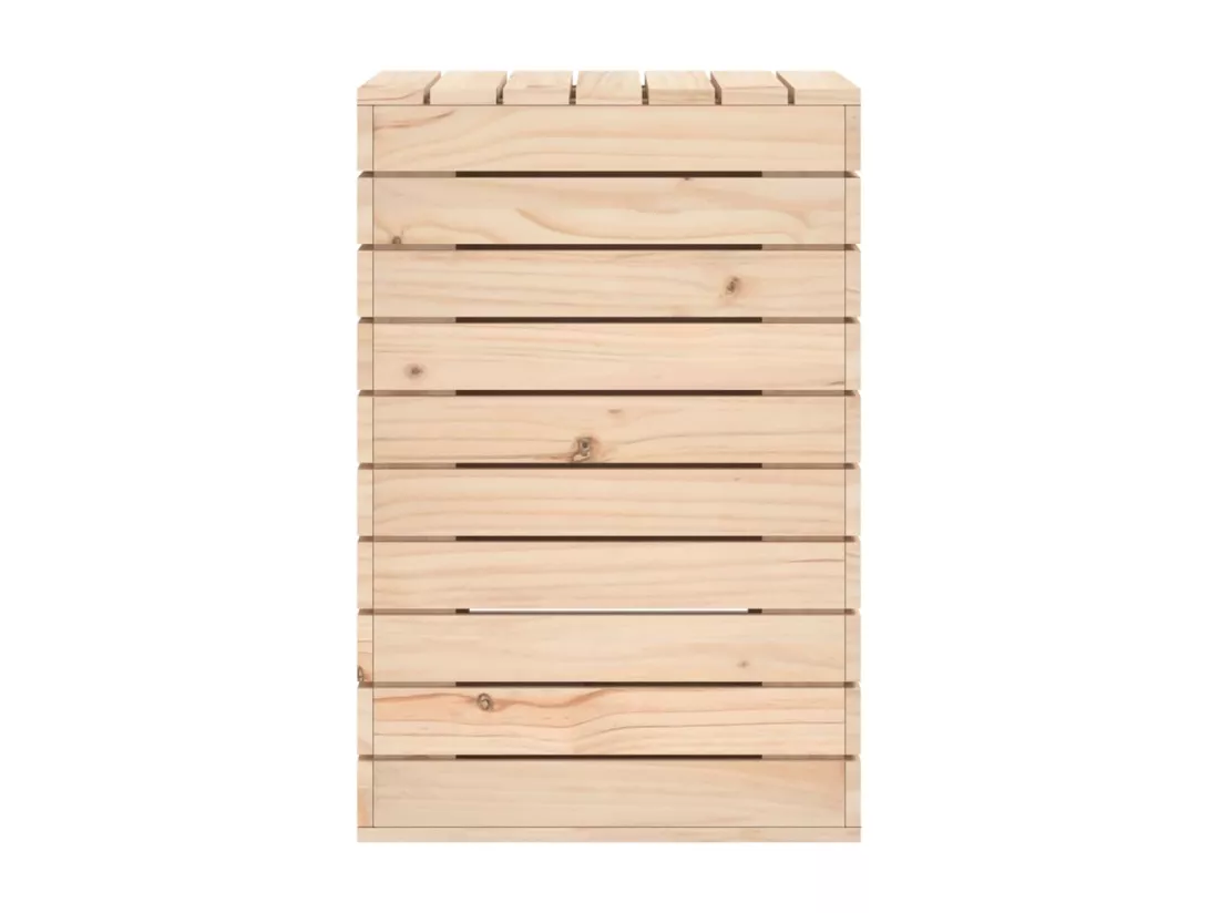 Panier à linge 44x44x66 bois massif de pin