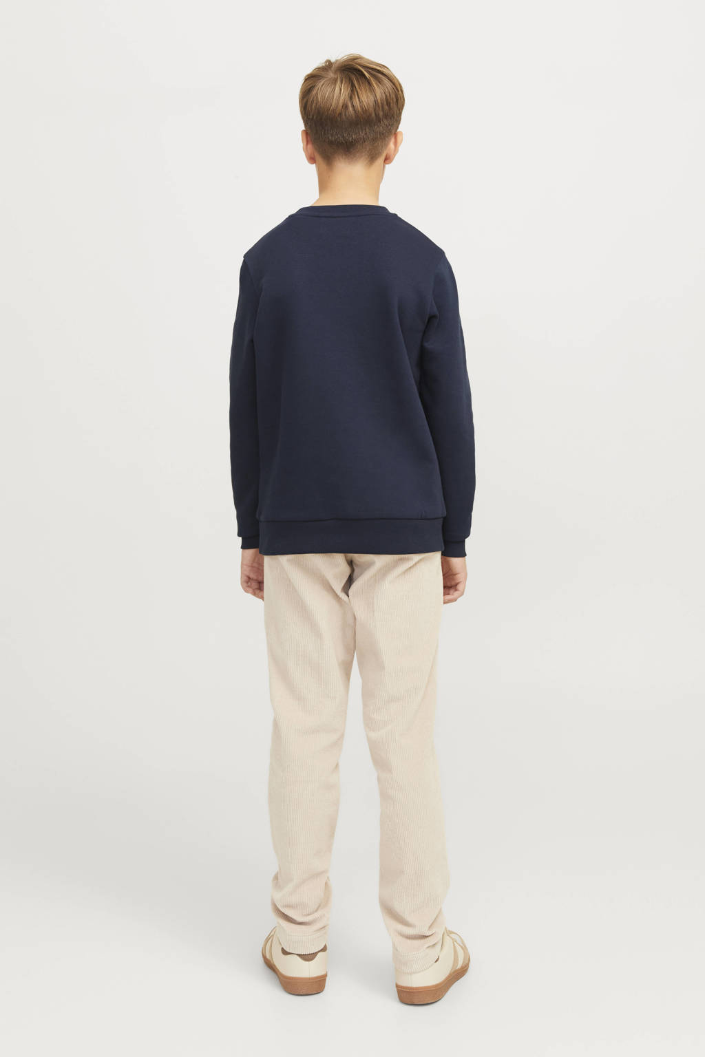 JACK & JONES kerstsweater JJXMAS JOLLY met printopdruk donkerblauw
