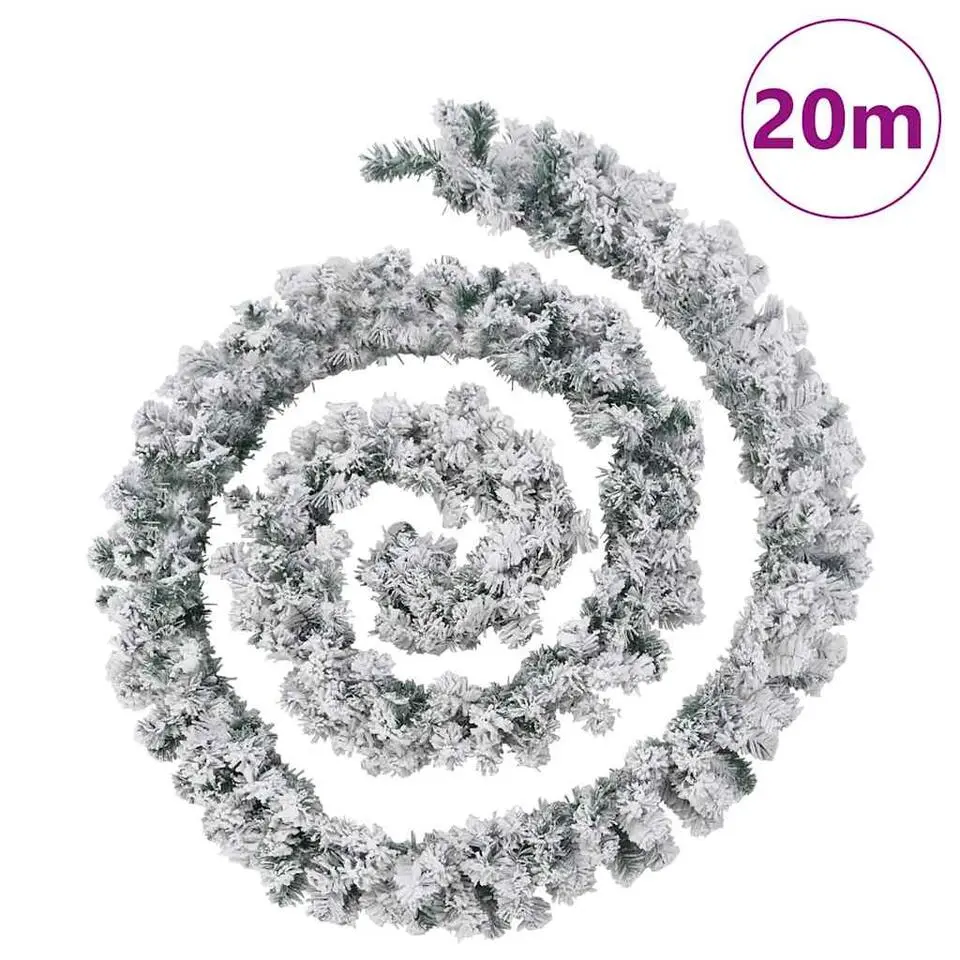 vidaXL - Kerstdecoratie kerstslinger met LED-lampjes 20 m - Groen - PVC