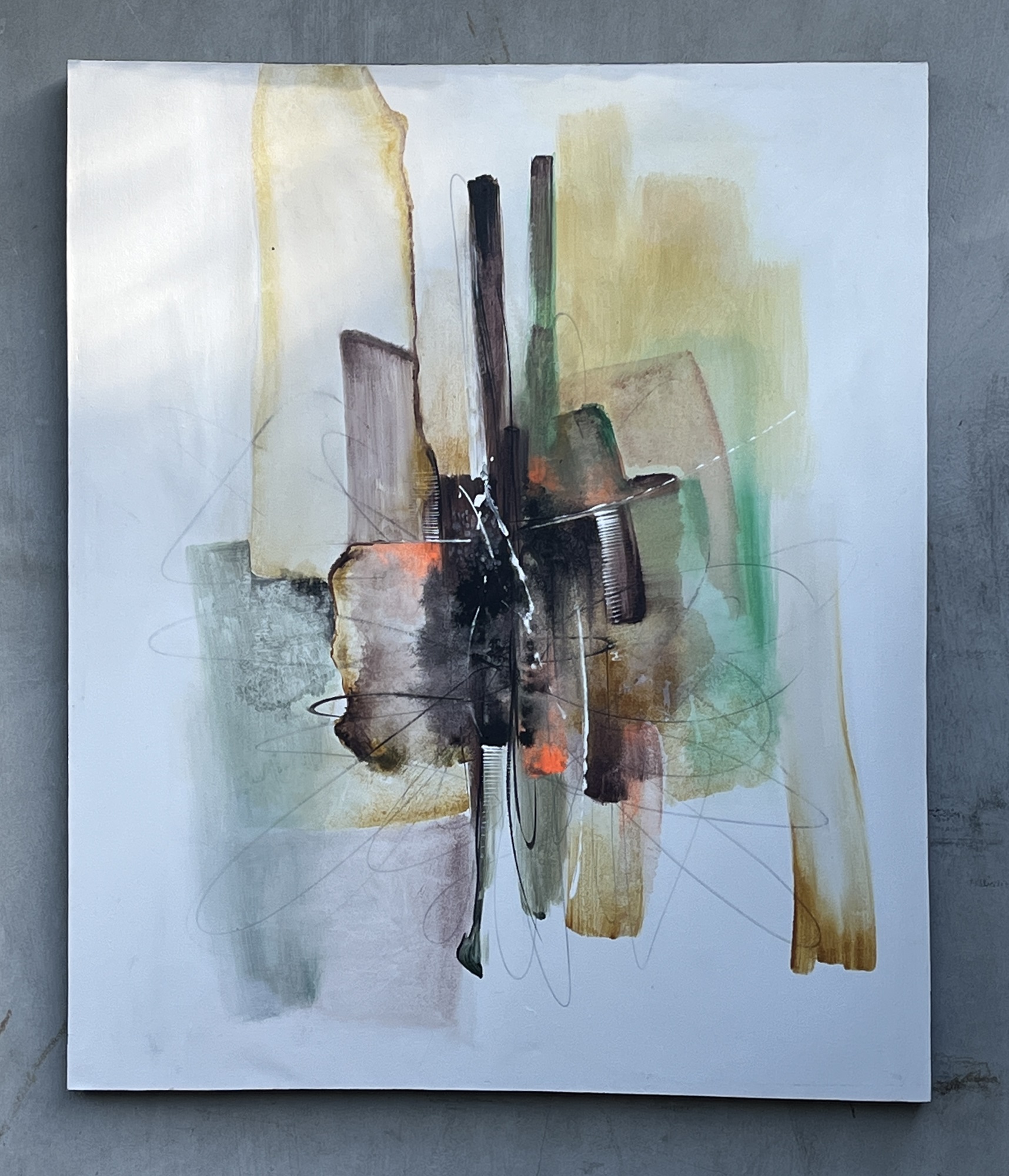 Gemälde 'Abstract', B 100 cm, H 120 cm, L 4 cm von fischer's lagerhaus