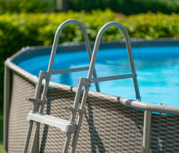 Summer Waves Frame Pool Rattan, rund, ca.