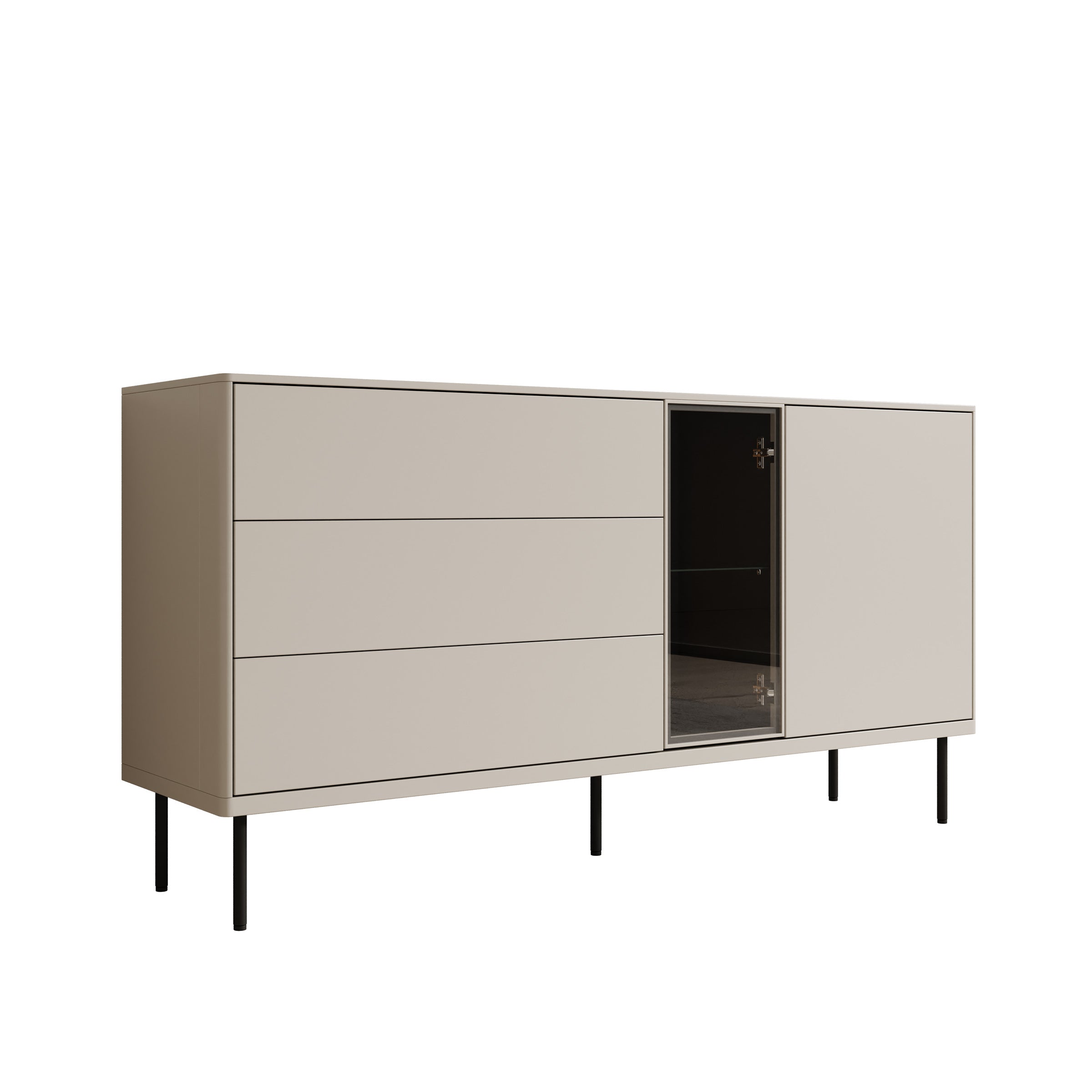 Meubella - Estrella - Dressoir - Beige - 161x41x83 cm