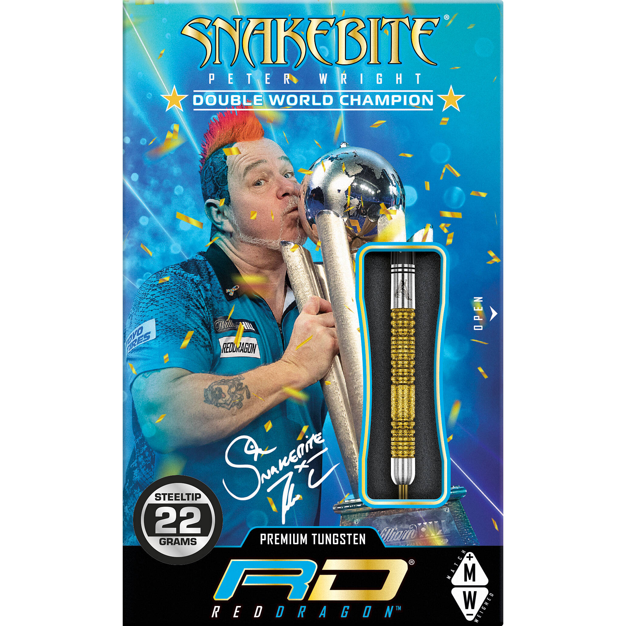 Red Dragon - Peter Wright - Euro 11 Element DWC Gold - Steeldart