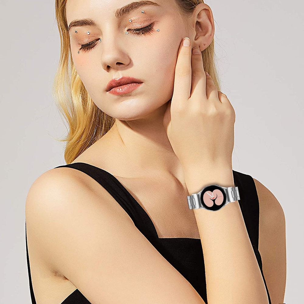 Samsung Galaxy Watch 4 (40mm) Edelstahl Ersatzarmband mit Doppel Butterfly-Verschluss - Silber
