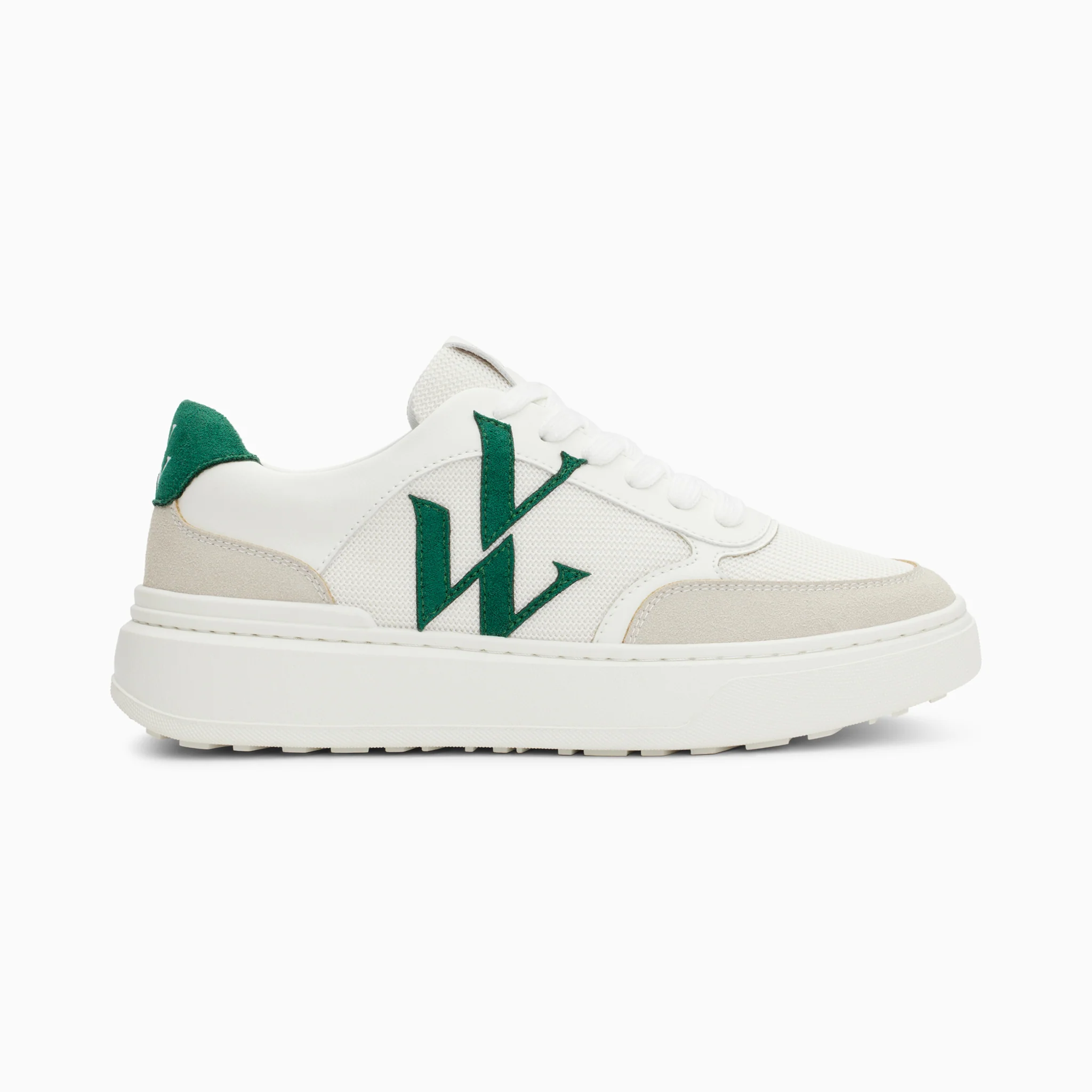 Sneakers-Baskets monogramme Valentine vertes
