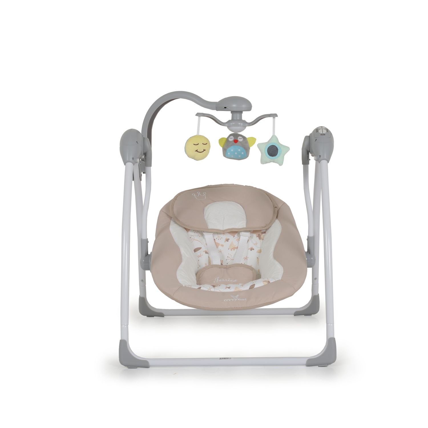 Cangaroo Babywippe elektrisch Jessica Spielbogen Musikfunktion Schaukelfunktion beige