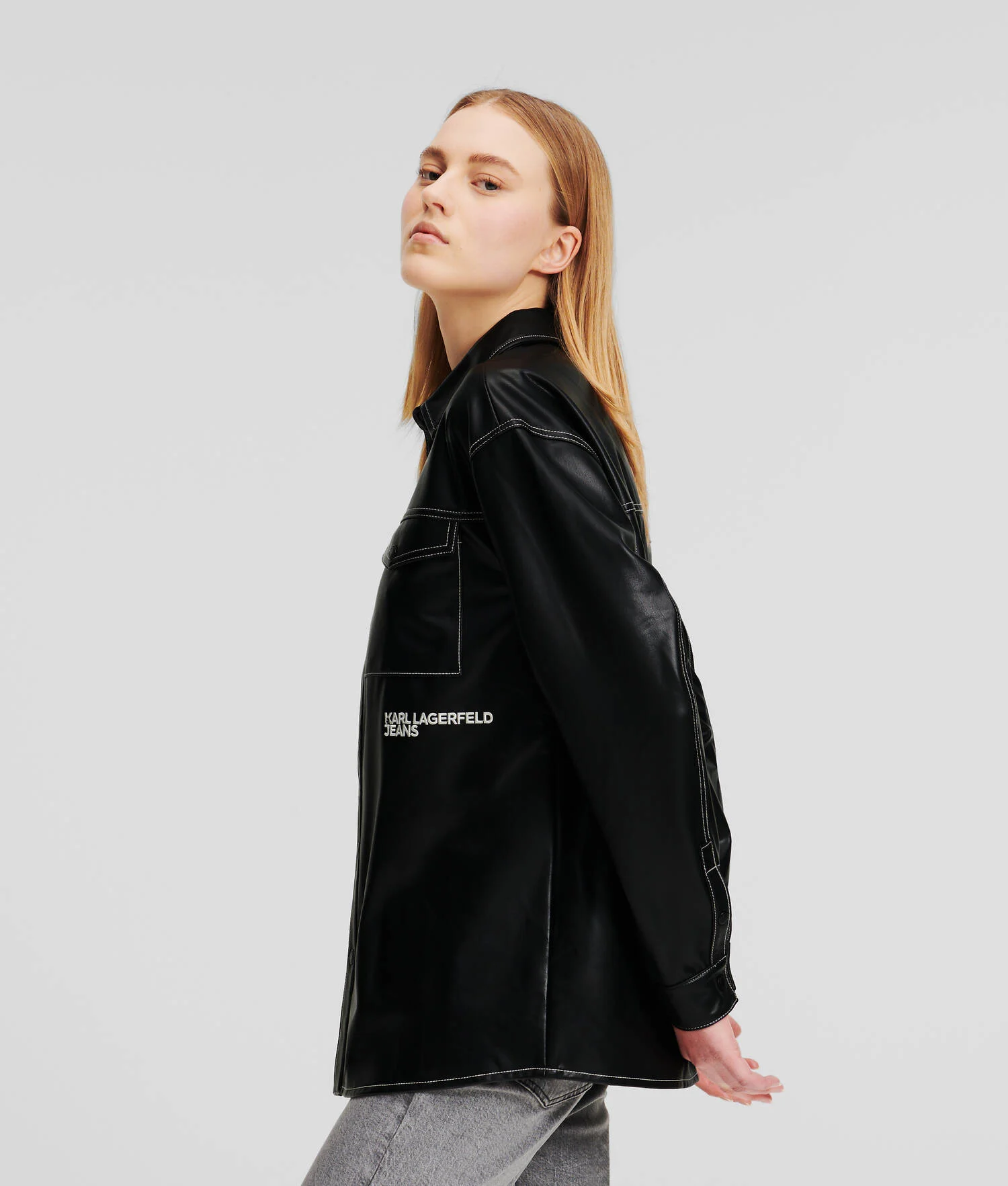 SURCHEMISE EN SIMILI CUIR KLJ