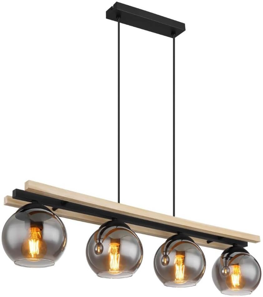 Globo Hängeleuchte Design Conni Holz 4 Lichter – 15569-4H