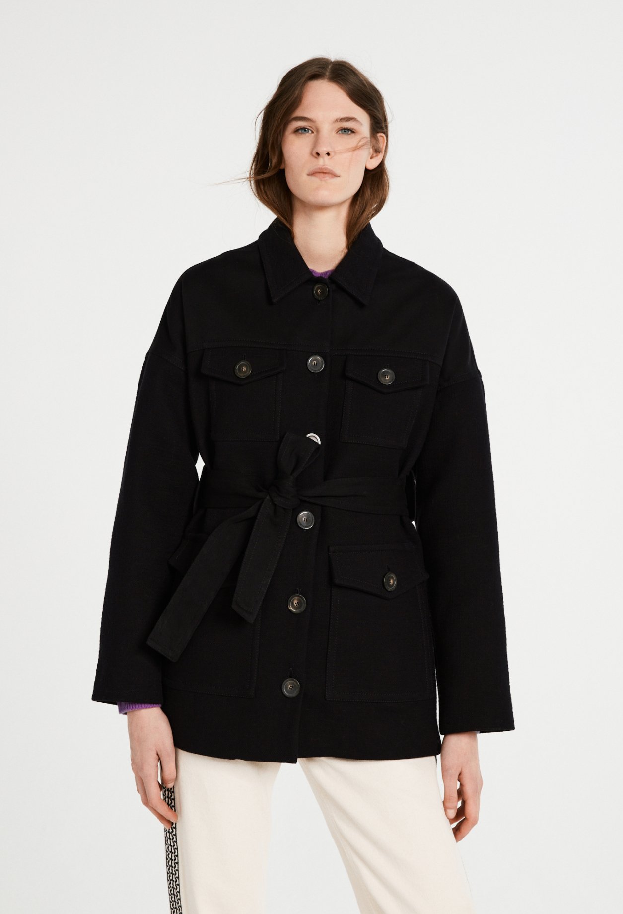 Veste ceinturee