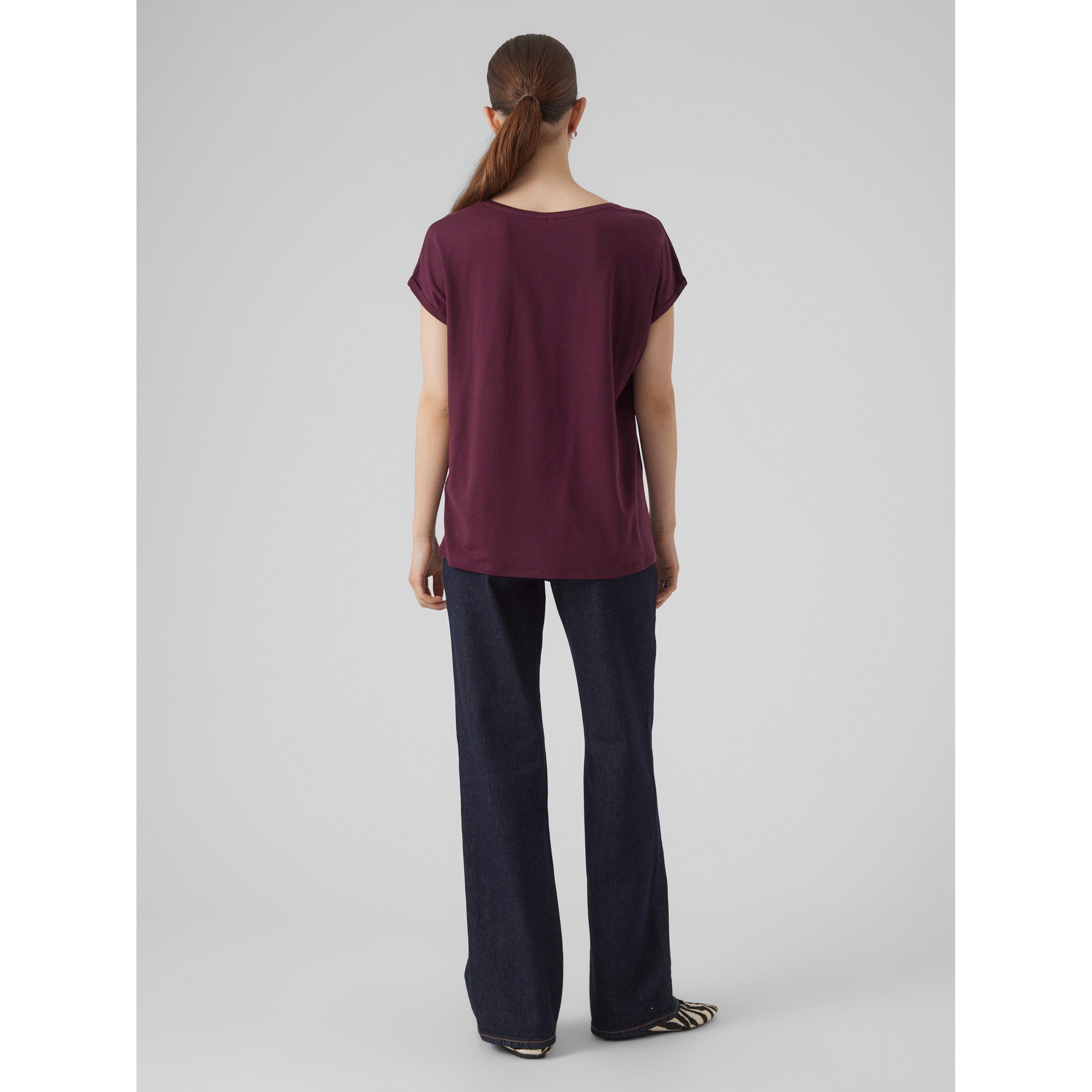 Vero Moda VM Ava Plain Short Sleeve T Shirt Womens