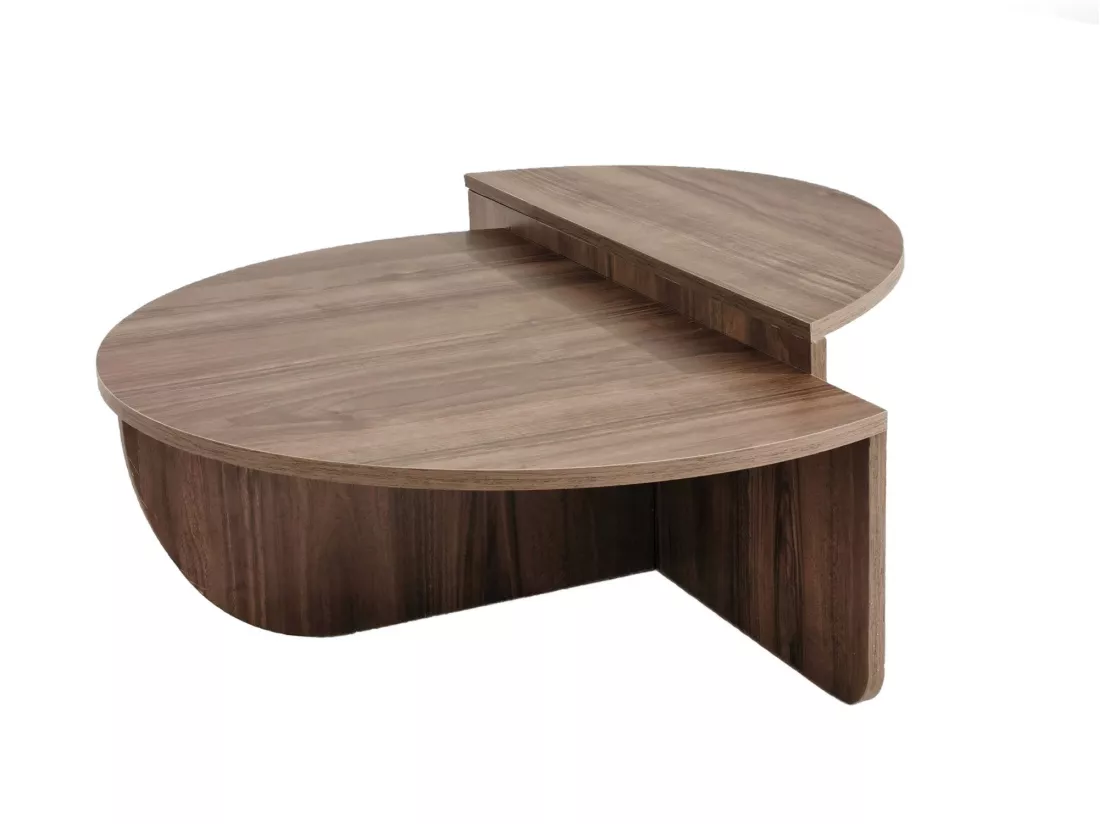 Lot de 2 tables basses - Naturel foncé - ALOEVA II