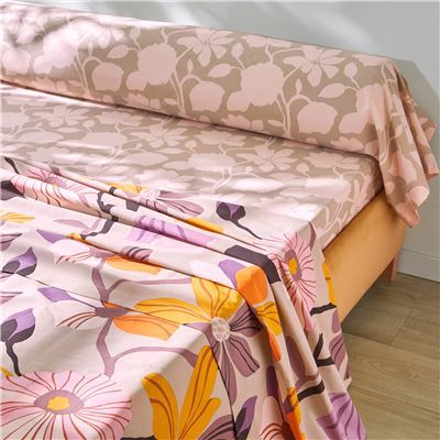 Linge de lit fleurs pop