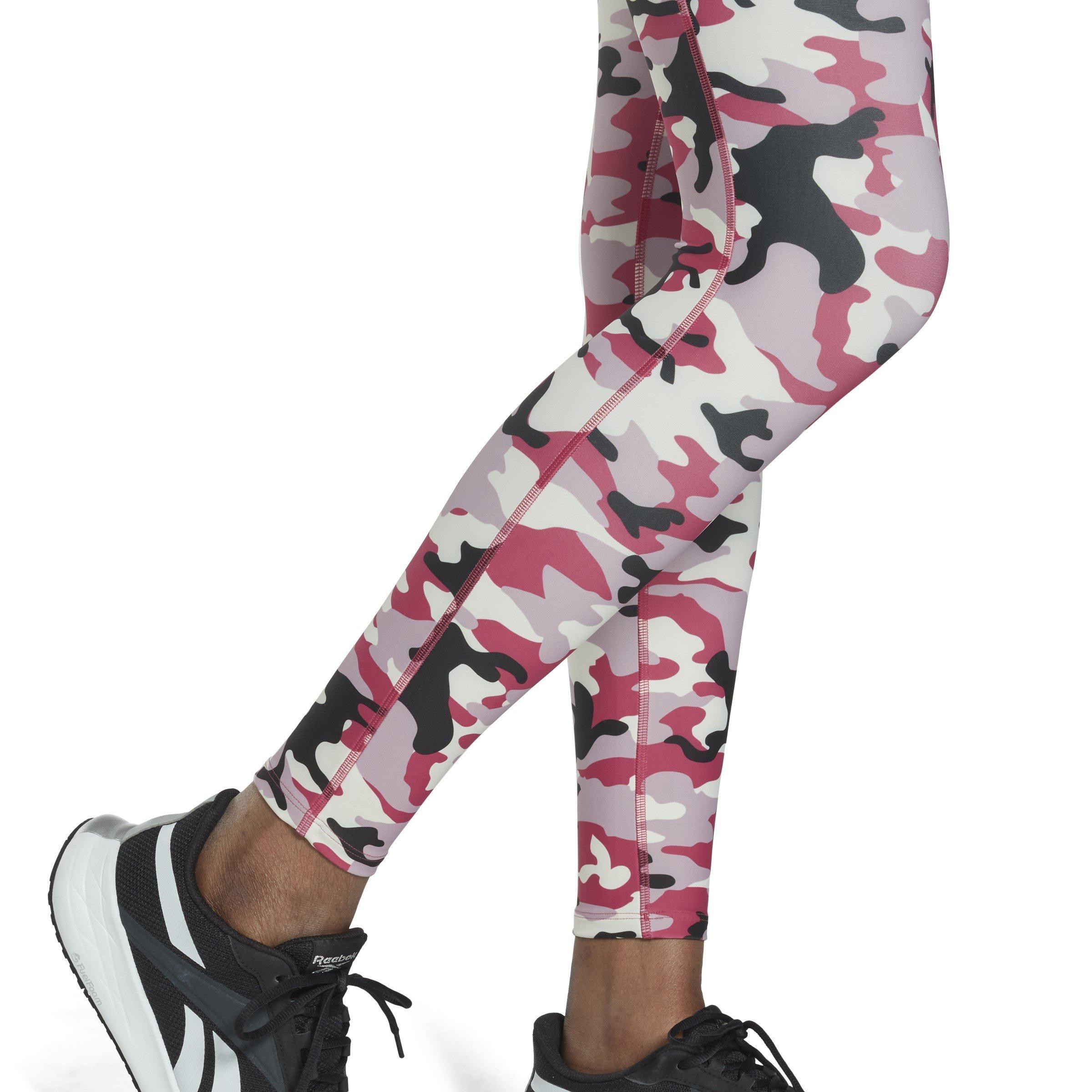 Reebok Lux Bold Camo Print Leggings Womens Gym Legging
