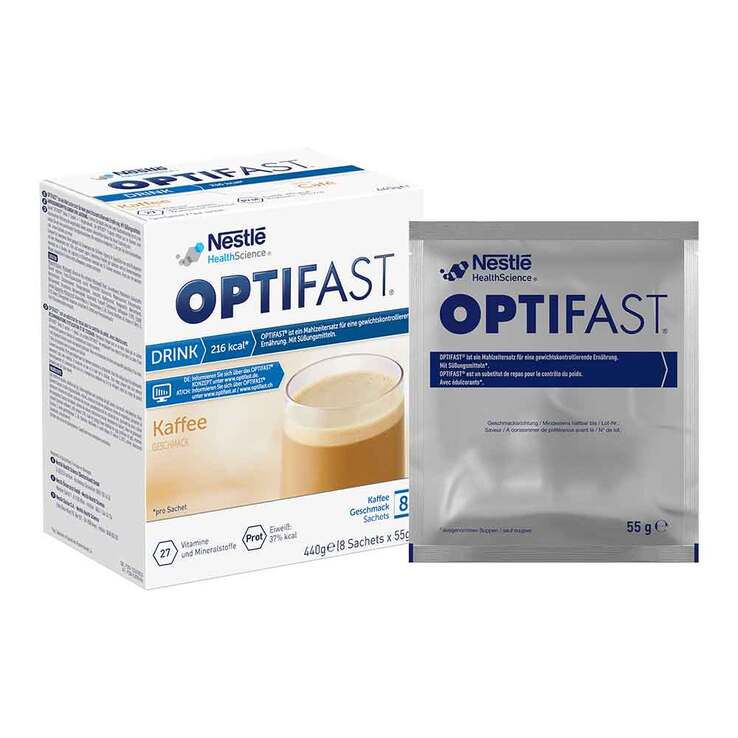 Optifast home Drink Kaffee Pulver, 8X55 g