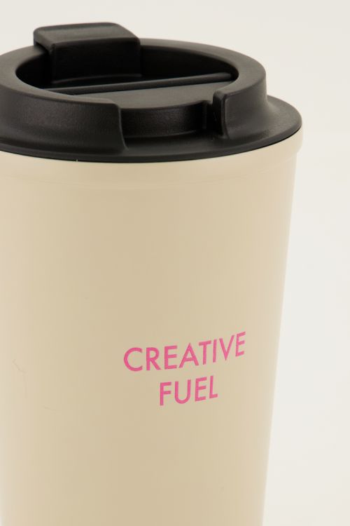 Beige koffie beker