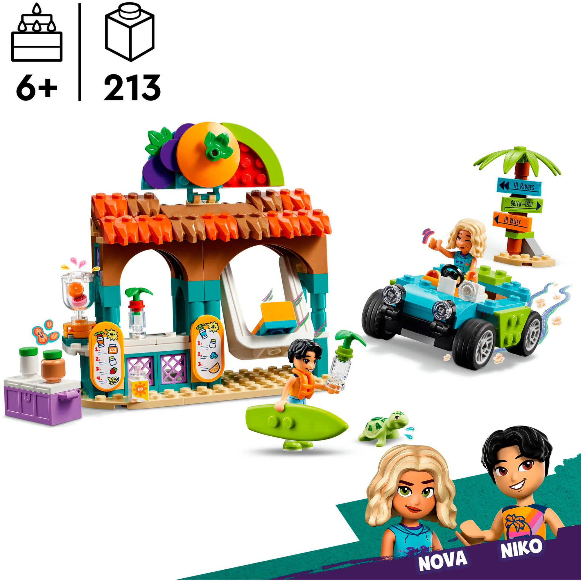 LEGO Konstruktionsspielzeug Friends Smoothie-Stand am Strand