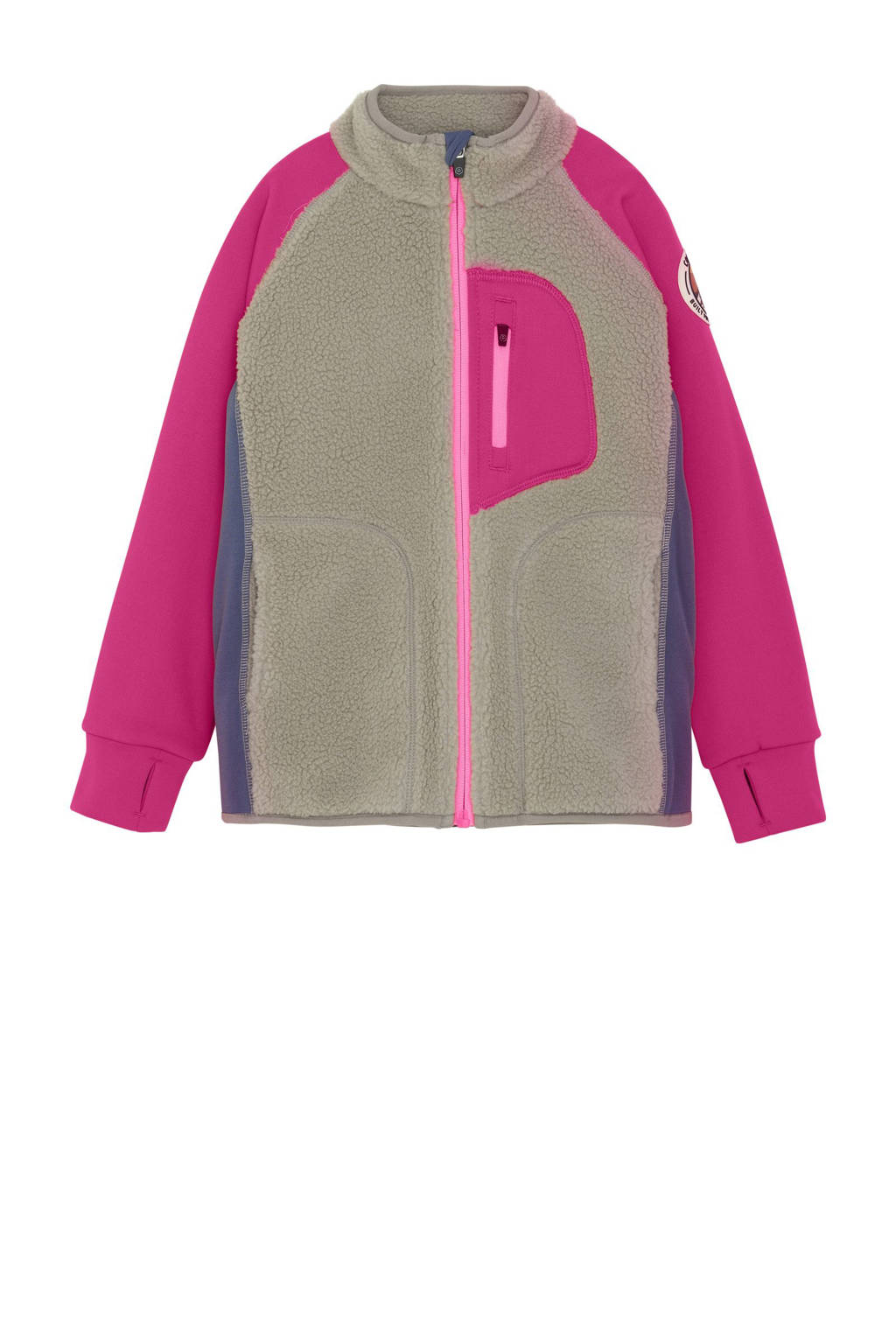 Color Kids fleece skivest grijs/roze