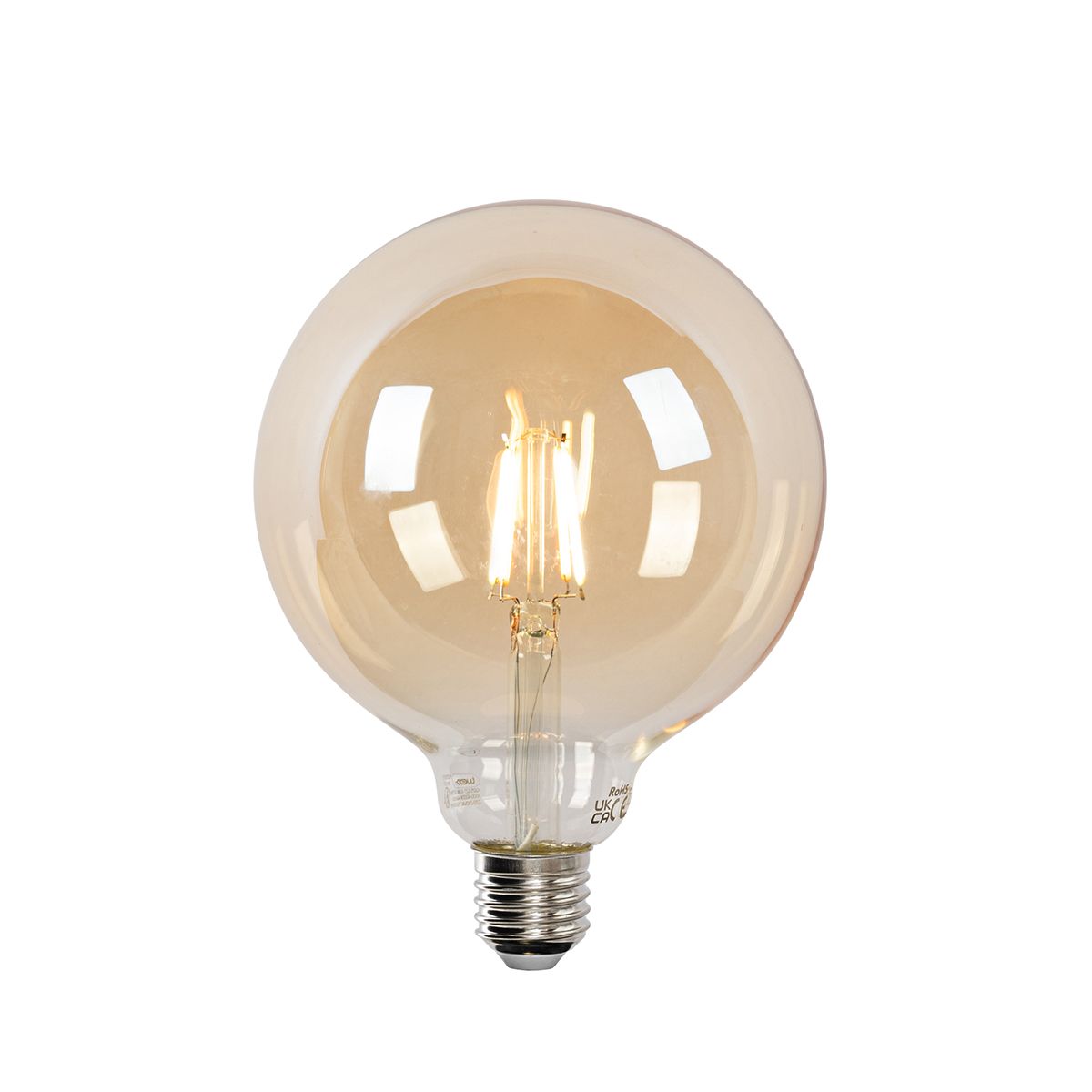 Set van 5 Smart E27 LED lamp G125 goud 4,9W 470 lm 1800-4000K