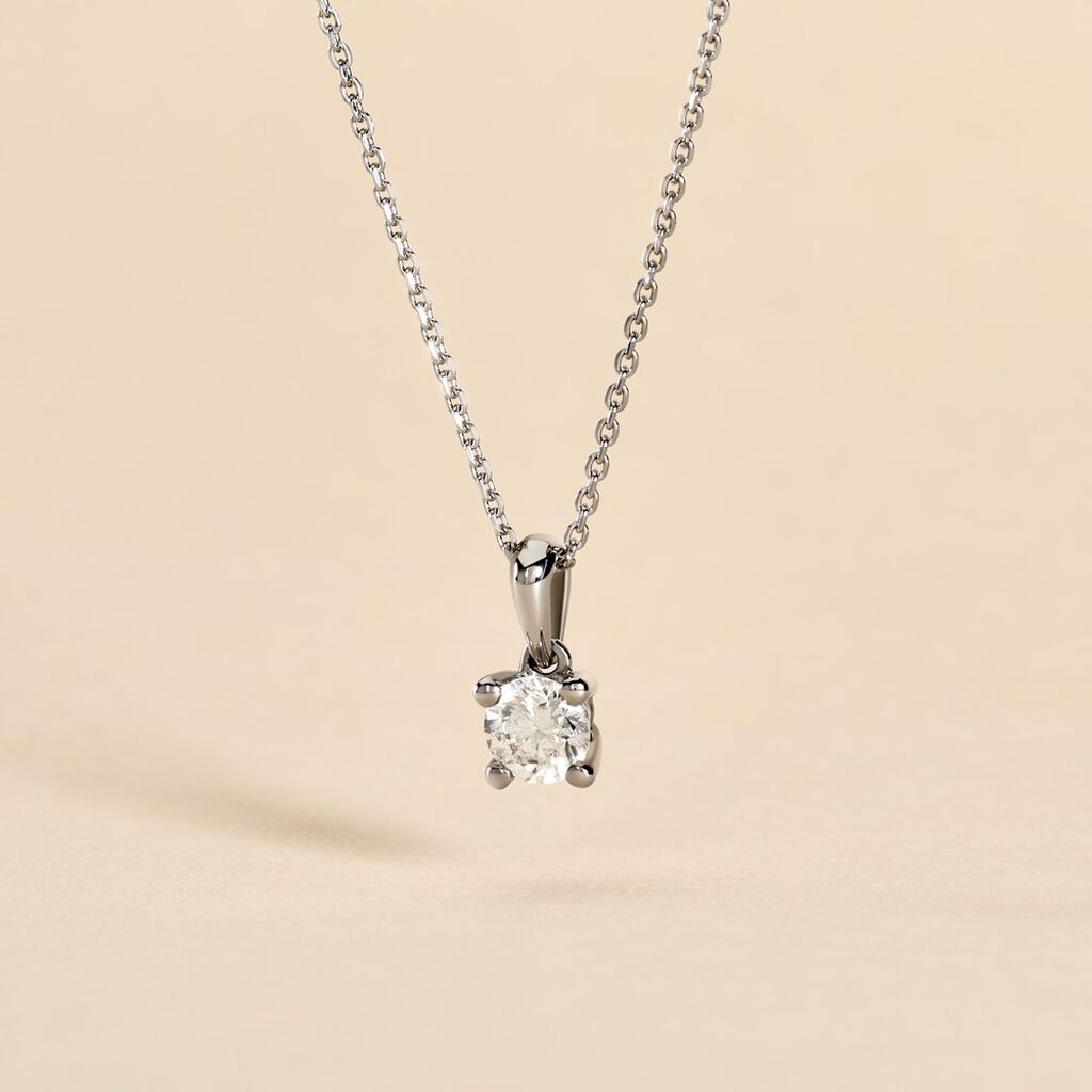 Collier Victoria Platine Blanc Diamant