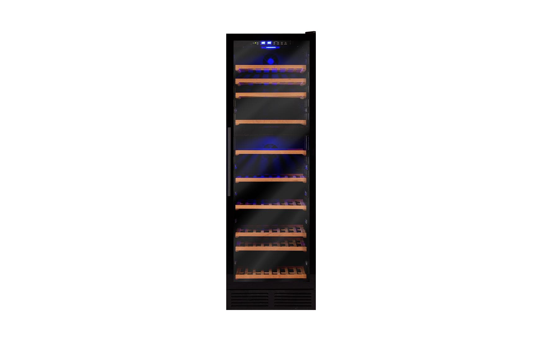 Weinklimaschrank Bodega BWS188 Schwarz, Rechts<br>Freistehender Weinschrank