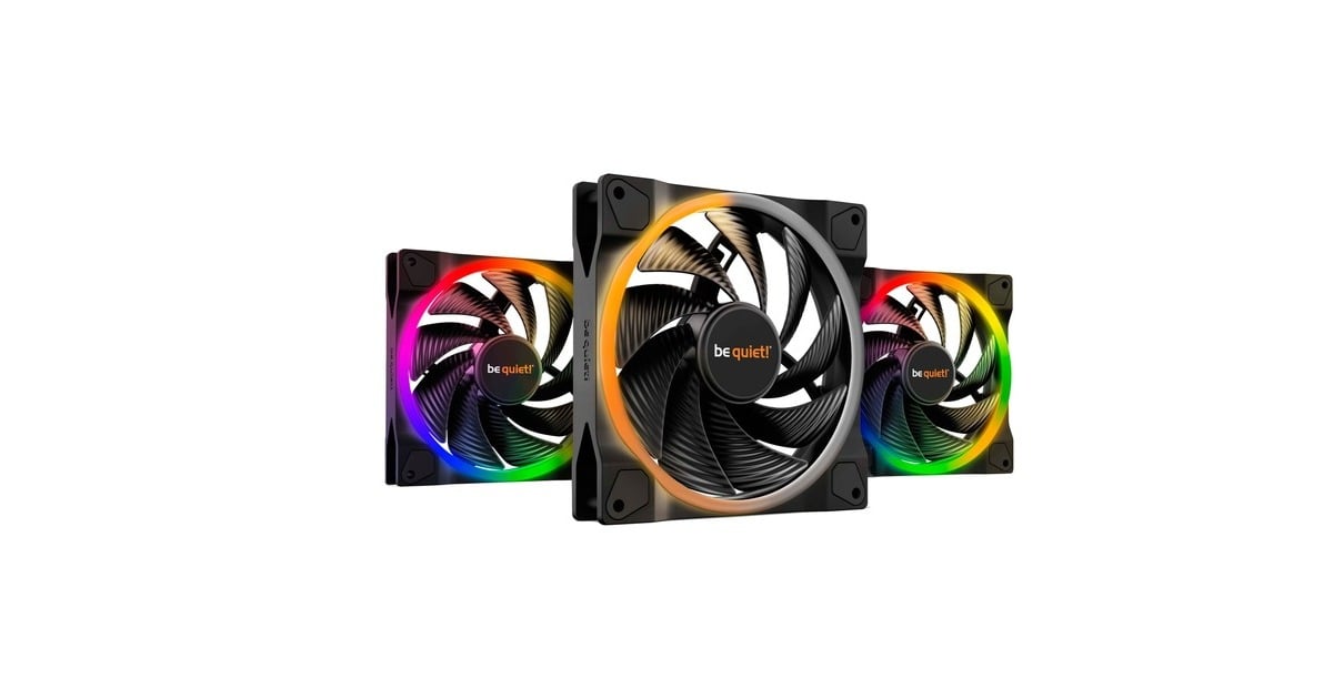 be quiet!Light Wings PWM high-speed RGB case fans  (Zwart, 3 stuks, 140 x 140 x 25 mm)