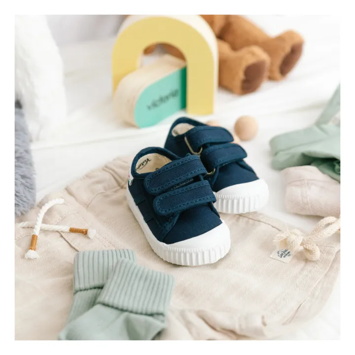 Victoria Baskets Scratchs Tiras Lona | Bleu
