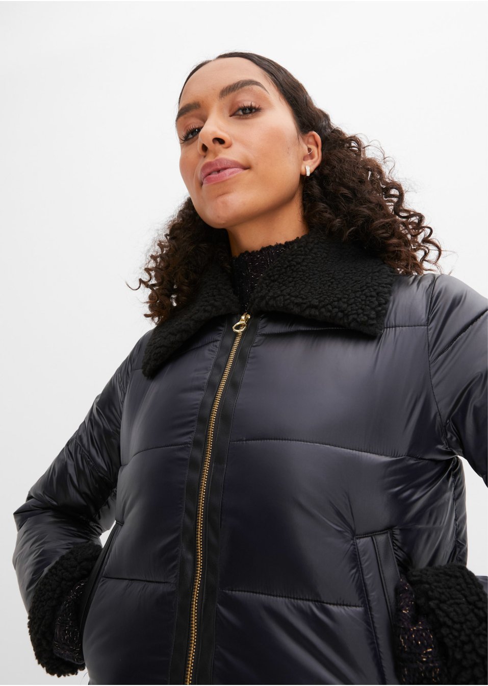 Veste matelassée en mix de matières