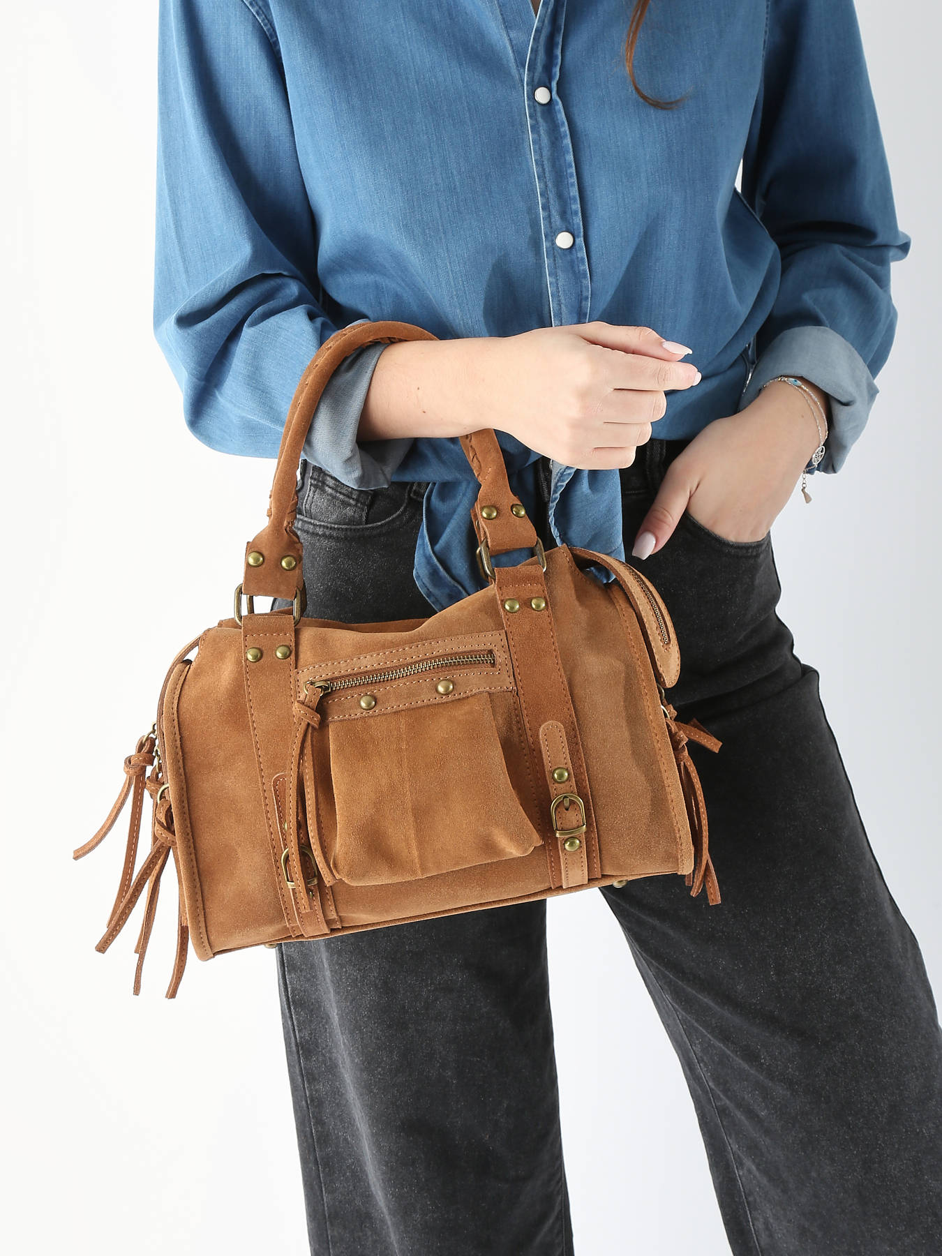 sac port paule Velvet cuir MILANO