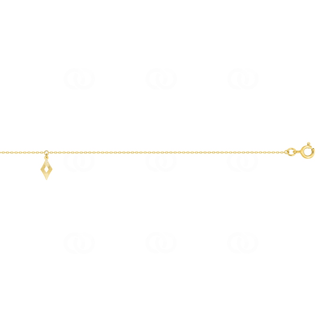 Fusskette 375/9 K Gelbgold mit Charm