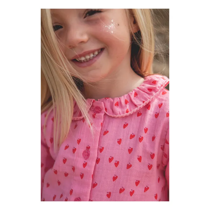 Marlot Paris Blouse Bianca Gaze de Coton | Rose