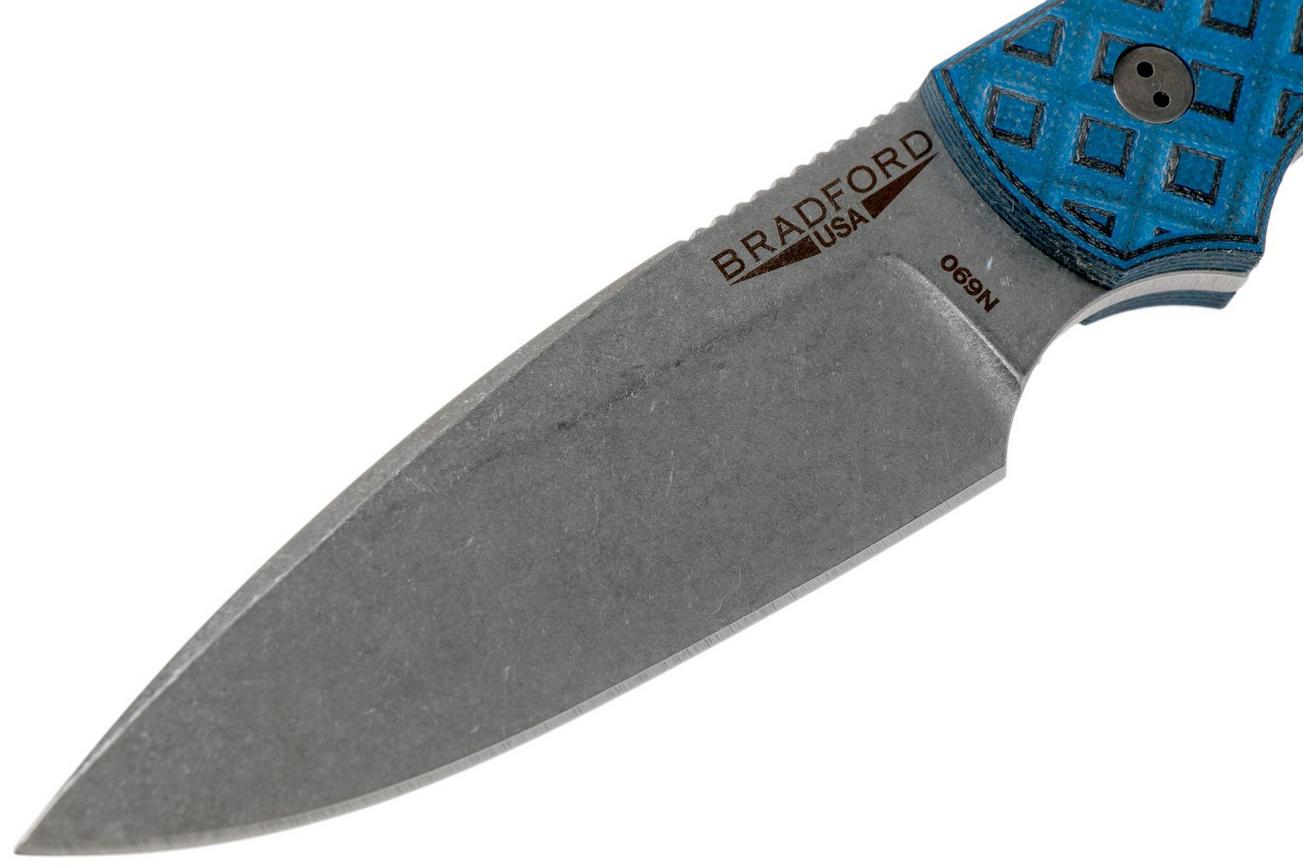 Bradford Guardian 3FE, Black Blue Guardian 3 N690, Sabre Stonewashed, False Edge 3FE-013-N690