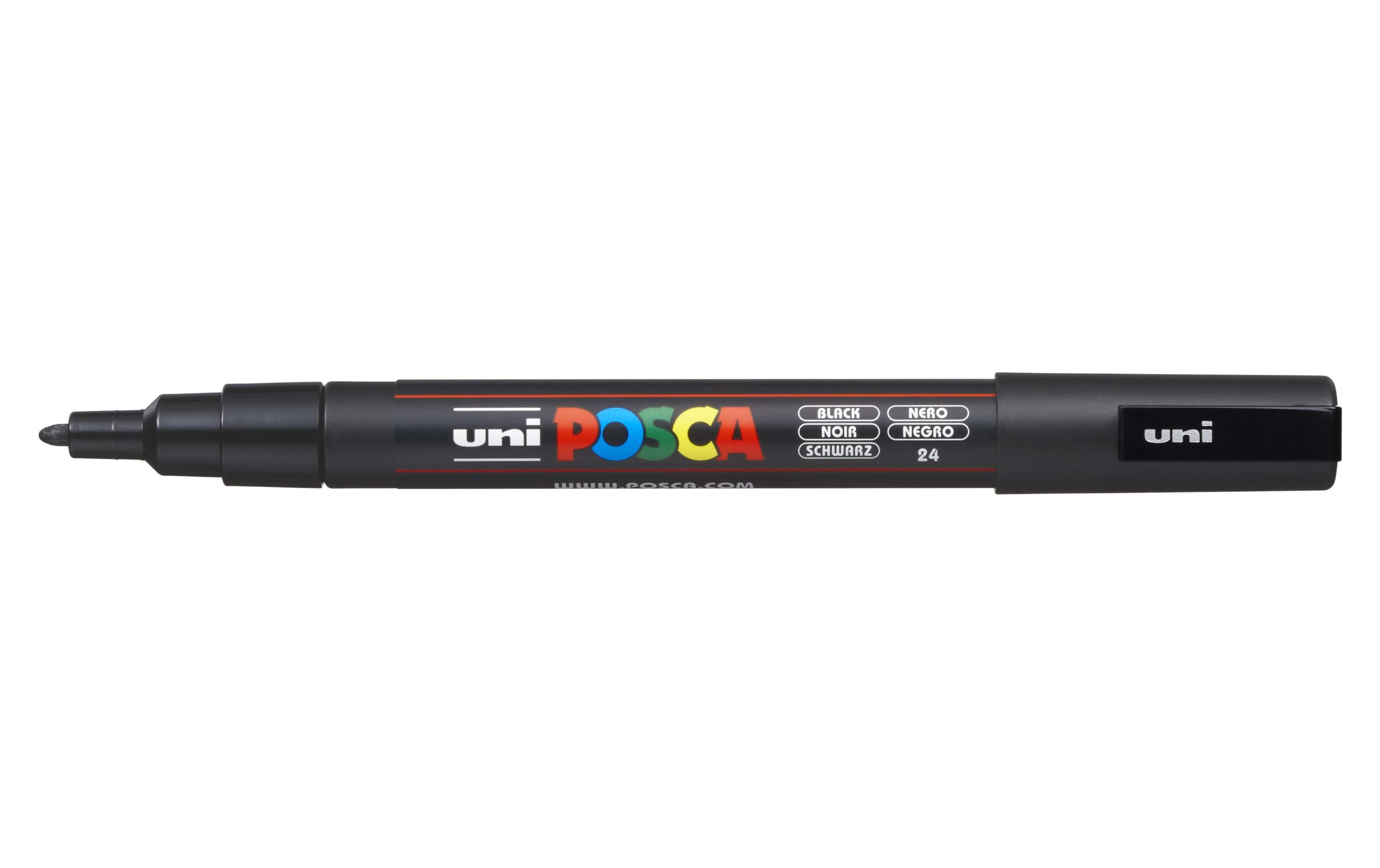 Permanent-Marker POSCA 0.9-1.3 mm SchwarzUniversell einsetzbarer Marker