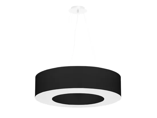 Sollux SATURNO Suspension Cylindrique Noir 70cm E27