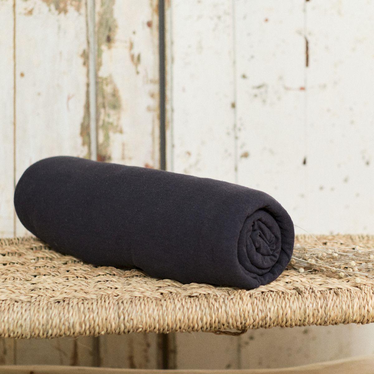 DRAP HOUSSE JERSEY 140X200CM FUSAIN