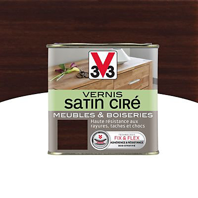 Vernis meubles et boiseries V33 Satin ciré wengé satin 0,5L