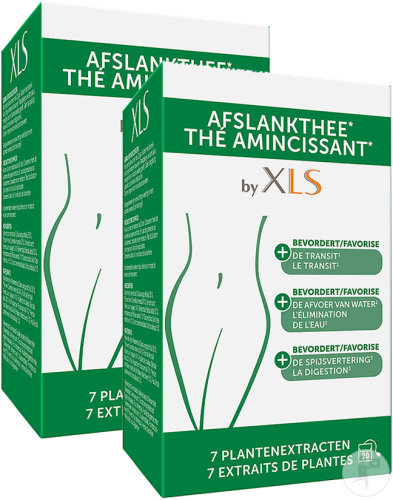 By XLS Thé Amincissant 7 Extraits De Plantes Au Goût Menthe 20 Sachets Promo 1+1 Gratuit